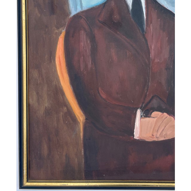 1970s 1970s Student Study of Modigliani's “Portrait of Leopold Zborowski” For Sale - Image 5 of 8