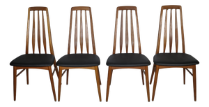 Mid-Century Modern Teak Dining Chairs by Niels Koefoed for Hornslet, 1960s, Set of 4