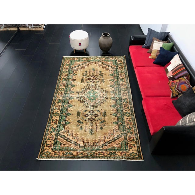 Vintage Distressed Turkish Area Rug For Sale - Image 11 of 11