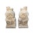 Stone Chinese Pair White Marble Stone Fengshui Foo Dogs Drum Statues For Sale - Image 7 of 9