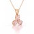 A romantic three-stone design featuring oval-cut natural rose quartz arranged in a graceful trefoil formation, secured in...