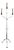Gothic Style Wrought Iron Torchère 3-Arm Floor Lamp For Sale