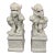 Pair of Mid Century Blanc De Chine, White Foo Dogs / Lions - Chinoiserie Decor For Sale