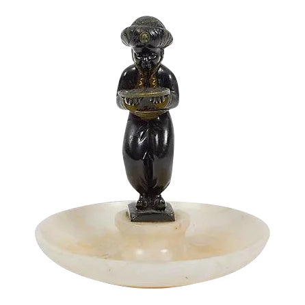 Vintage German Bronze & Marble Dish For Sale