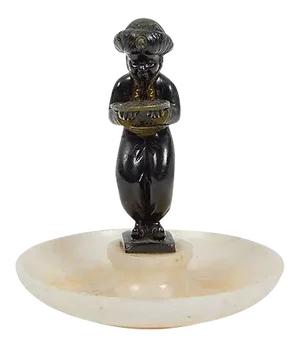 Vintage German Bronze & Marble Dish