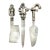 1990s Wallace Silversmiths Christmas Cheese Serving Set, Santa, Nutcracker & Candy Cane For Sale