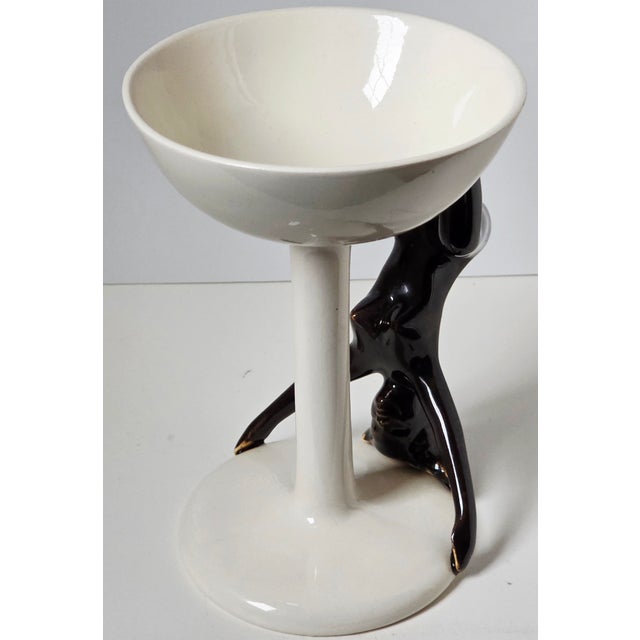 Rare JohnTodd Co. Seattle Figural Chalice – Mid‑Century Sculptural Ceramic Pedestal Vessel, 6" X 4" For Sale - Image 4 of 8