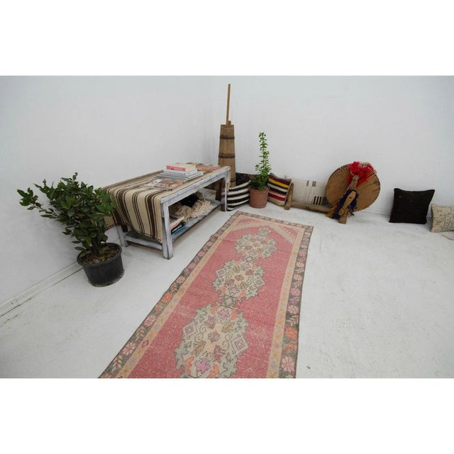 Vintage Worn Turkish Runner- 2′8″ × 9′ For Sale In Los Angeles - Image 6 of 7