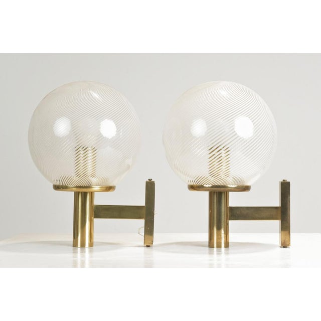 Metal Thread Glass Filigree Wall Lights by Paolo Venini for Venini, Italy, 1940s, Set of 2 For Sale - Image 7 of 10