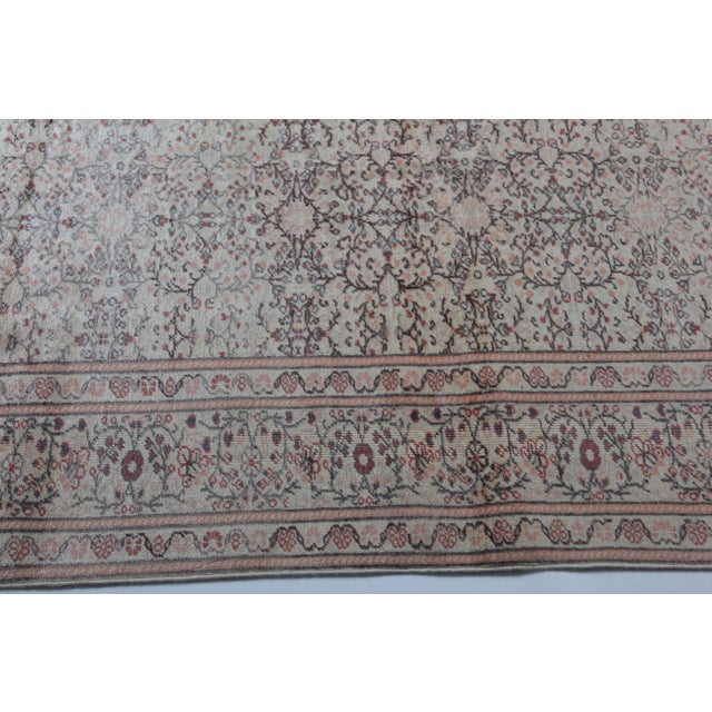 1950s Vintage Turkish Floral Rug -8' 7'' X 11' 10'' For Sale - Image 9 of 14