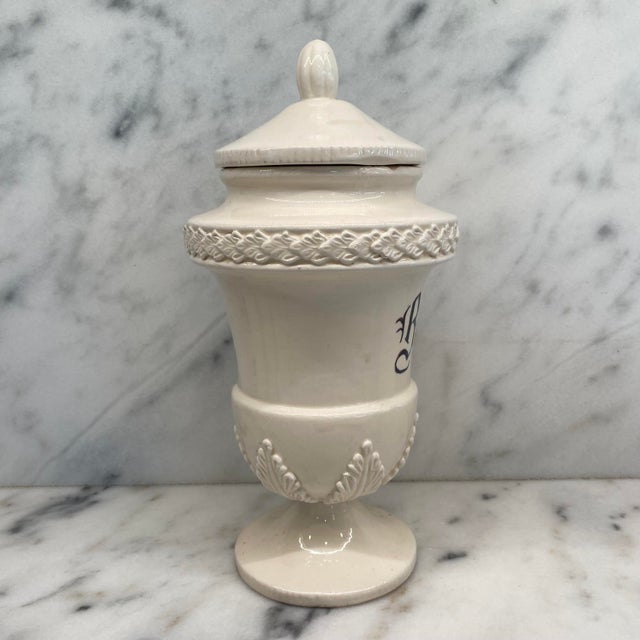 19th Century Antique Italian Apothecary Jar Venetian Porcelain Urn Large For Sale - Image 5 of 11