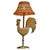 French Rooster Table Lamp in Brass and Rattan from Le Coq dOr, 1960s For Sale - Image 14 of 14