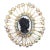 Vintage Verified Delizza & Elster Rhinestone Cameo Brooch / Pendant For Sale