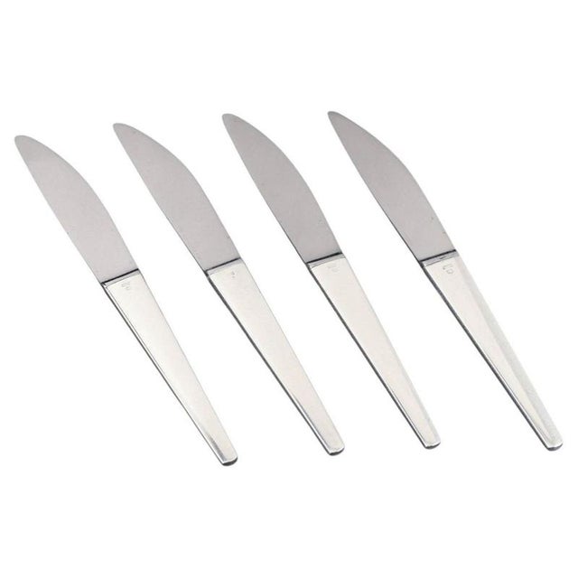 1940s Caravel Dinner Knives by Henning Koppel for Georg Jensen, 1940s, Set of 4 For Sale - Image 5 of 5