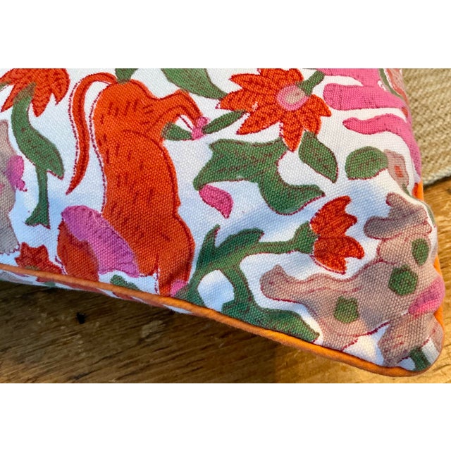 Pair of Roller Rabbit Pillows in Pink and Orange Elephants and Lions For Sale In New York - Image 6 of 12