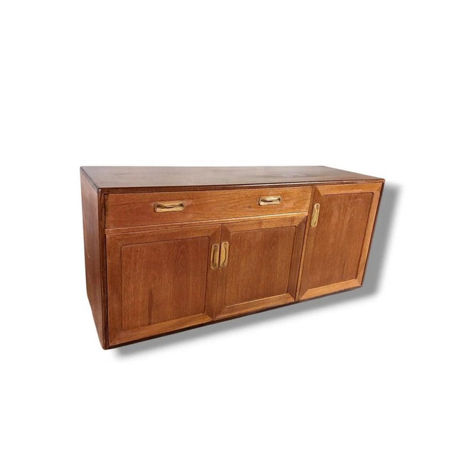 Mid-Century Modern Teak Sideboard with Handles, 1970s For Sale - Image 6 of 9