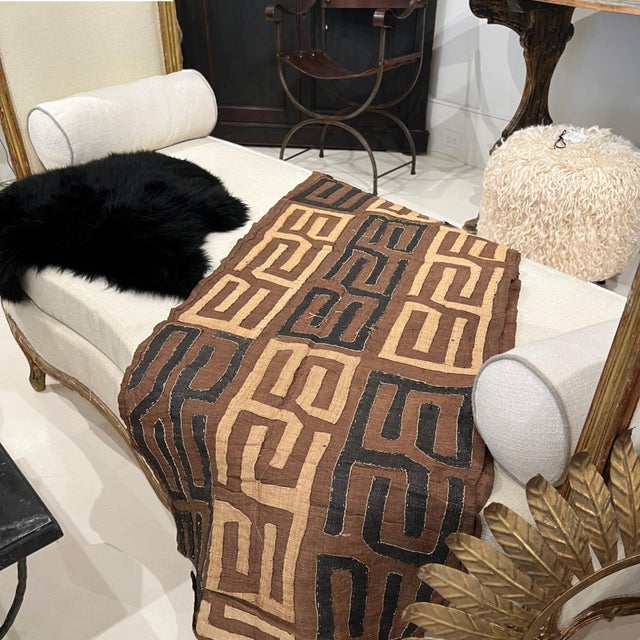 African Kuba Cloth Long Runner For Sale - Image 4 of 5