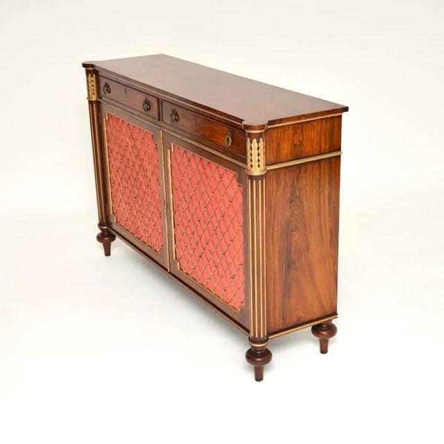 Regency Style Grill Front Sideboard, 1930s For Sale - Image 6 of 13