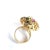 Not Yet Made - Made To Order Bochic “Orient” Multi Color Fancy Sapphires & Pearl Ring Set 18K Gold & Silver, Size 4.5 For Sale - Image 5 of 5