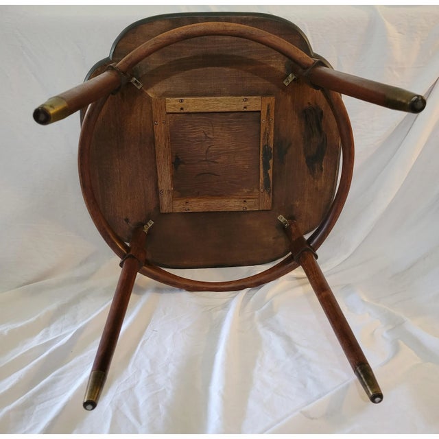 1970s Art Deco Walnut and Capiz Shell Side Table For Sale - Image 9 of 10