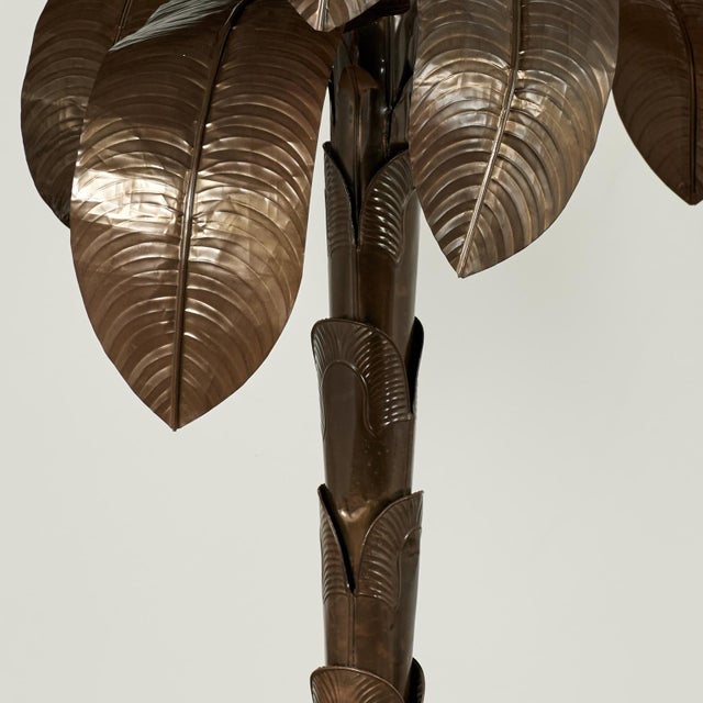 Vintage Brass Palm or Banana Tree Sculpture For Sale - Image 4 of 13