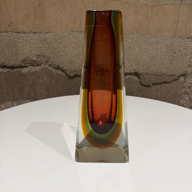 Murano Vase Sommerso Attr Pavel Hlava Italy Mid Century Modern For Sale - Image 9 of 17