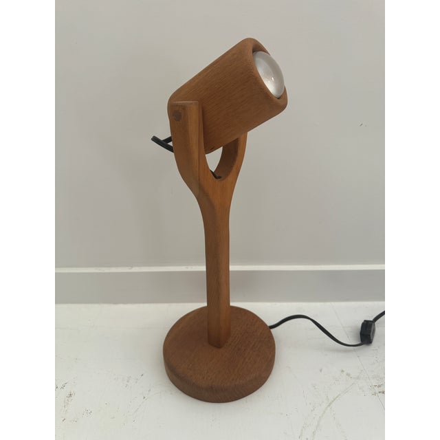 Vintage Wooden Table Lamp, Circa 1970s For Sale In New York - Image 6 of 12