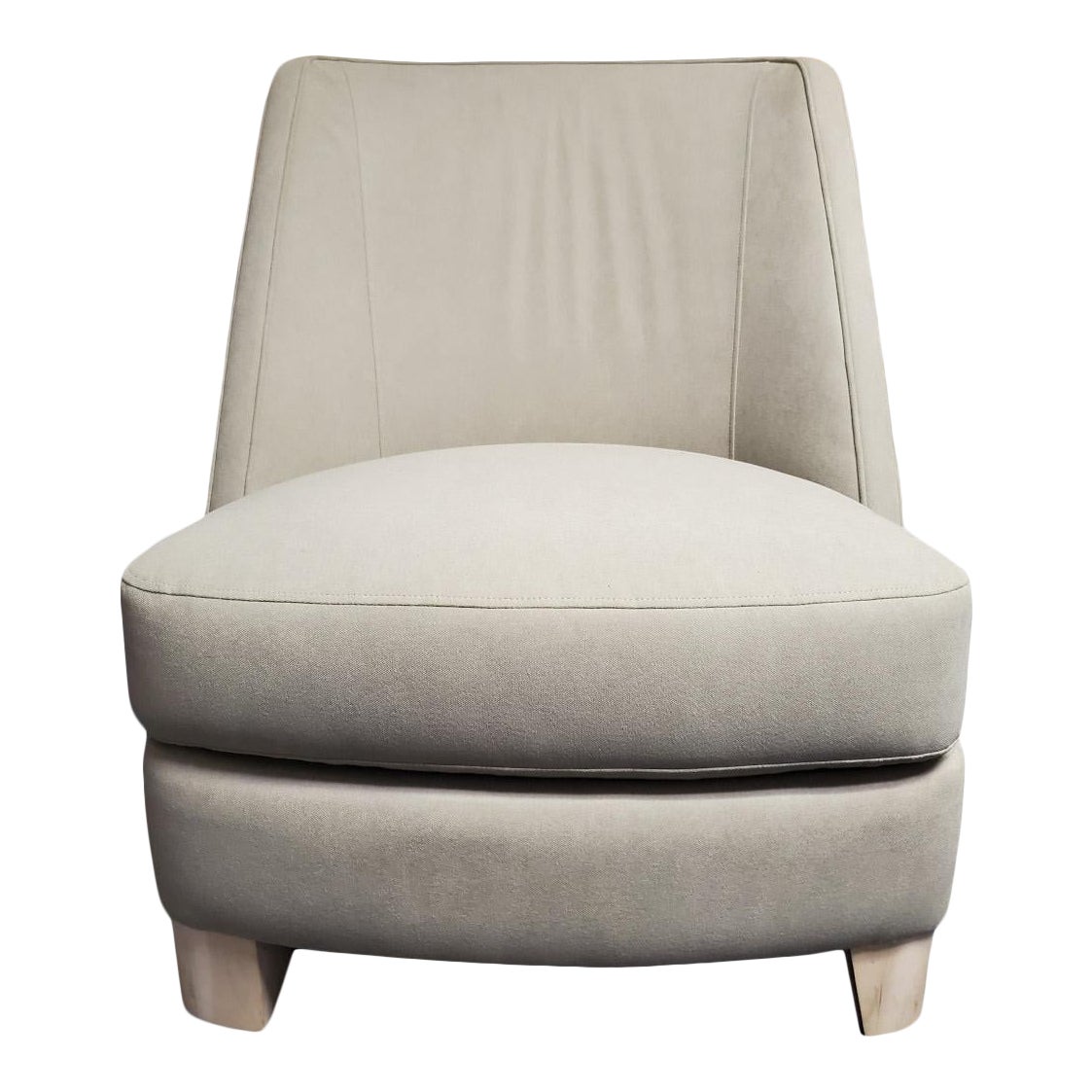 Contemporary Gray Slipper Chair Chairish