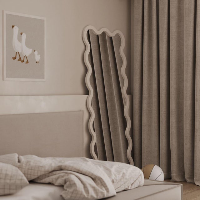 Full Length Wavy Wall Hvyli 16 Mirror With Sculptural Frame by Oitoproducts For Sale - Image 9 of 18