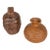 Set of Two (2) Miniature Vintage Ceramic Japanese Shigaraki Yaki Ikebana Flower Vases Vessels, Japan, C. 1960s For Sale