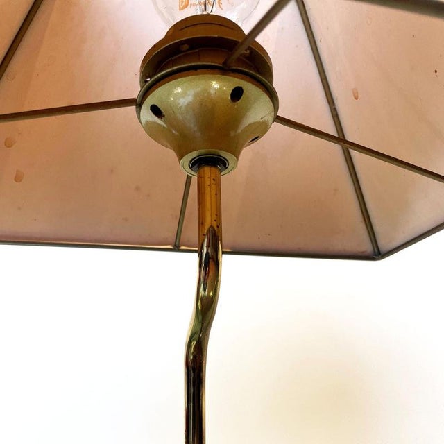 Vintage Brass Duck Table Lamp on Clear Acrylic Base, 1970s For Sale - Image 16 of 18