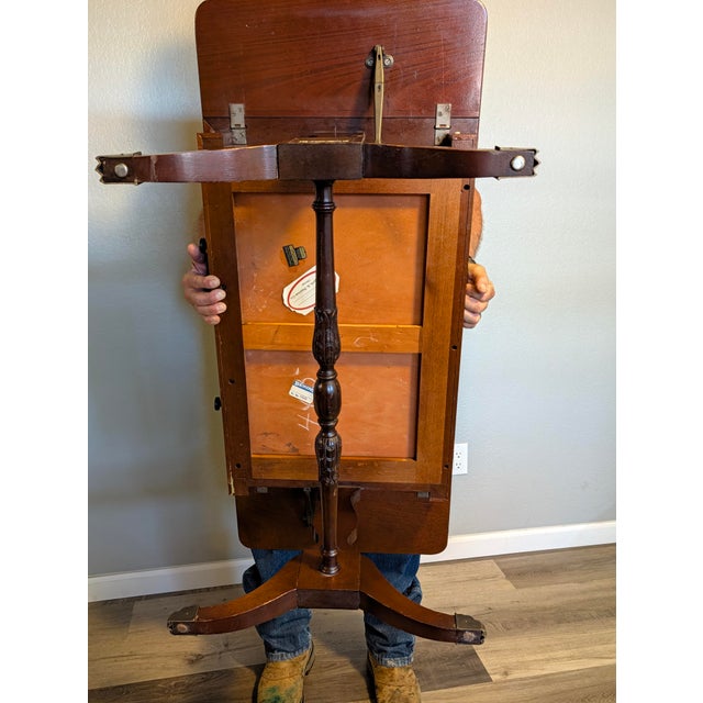 Early 20th Century Zangerle & Peterson Drop Leaf Coffee Table Mahogany For Sale - Image 11 of 18