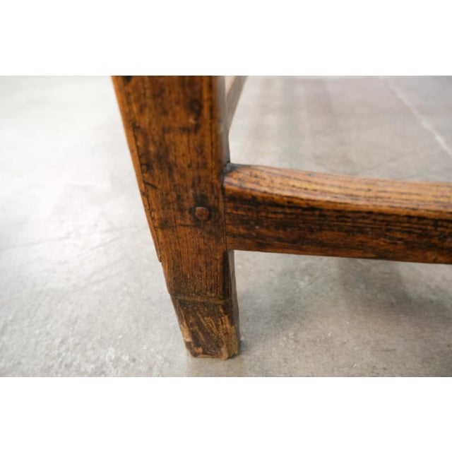 19th Century Antique Elm Wood Tavern Table With Game Carving For Sale In Salt Lake City - Image 6 of 13