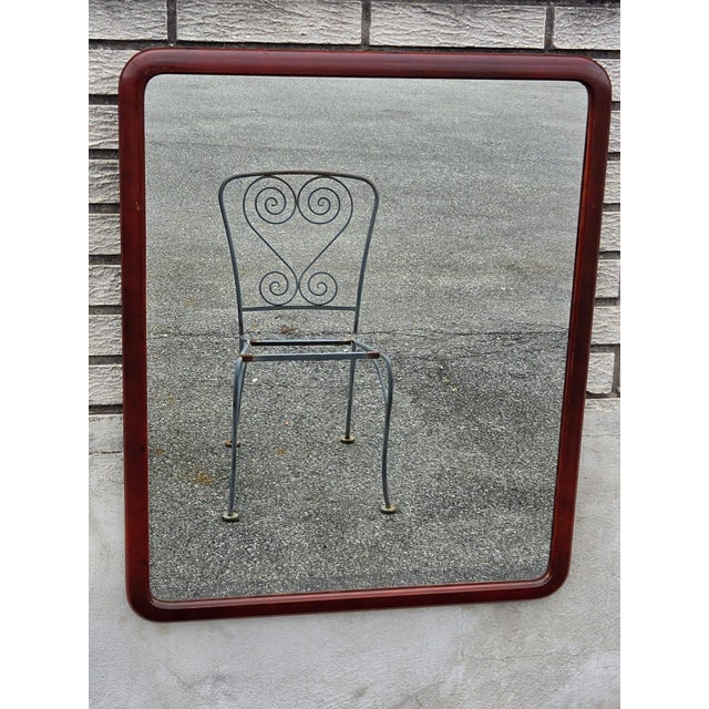 1920 Mahogany Round Edge American Mirror. For Sale - Image 12 of 17