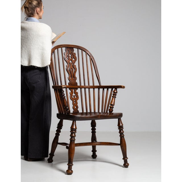 19th Century 19th Century France Brown Wood Armchair For Sale - Image 5 of 10