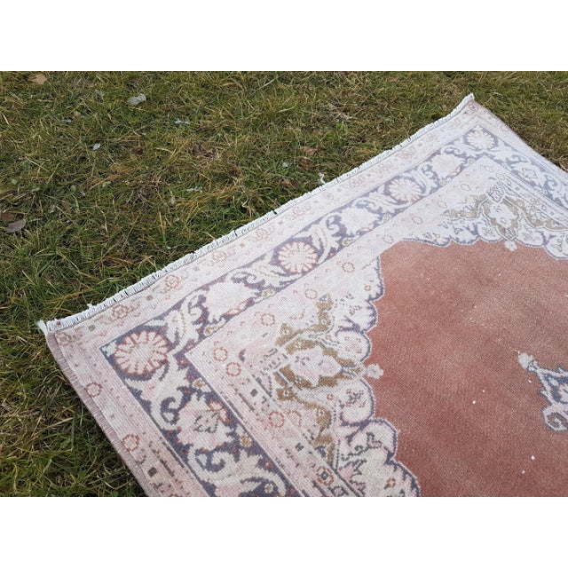 Turkish Oushak Rug Tan Carpet 2'9" X 4'11" For Sale In Philadelphia - Image 6 of 11