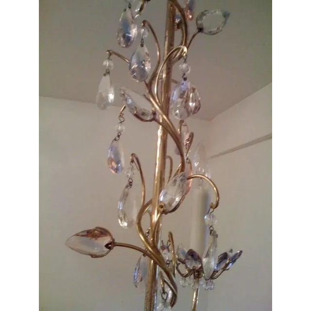Metal Jl Lobmeyr Colored Crystal Chandelier For Sale - Image 7 of 11