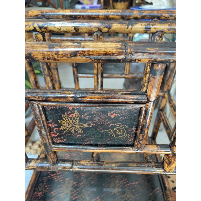 Antique British Colonial Magazine Rack, Bamboo & Lacquer, 1890s For Sale - Image 16 of 17