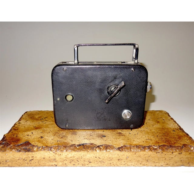 Art Deco Cine Kodak 8 Camera on Travertine Base Circa 1932 For Sale - Image 3 of 7
