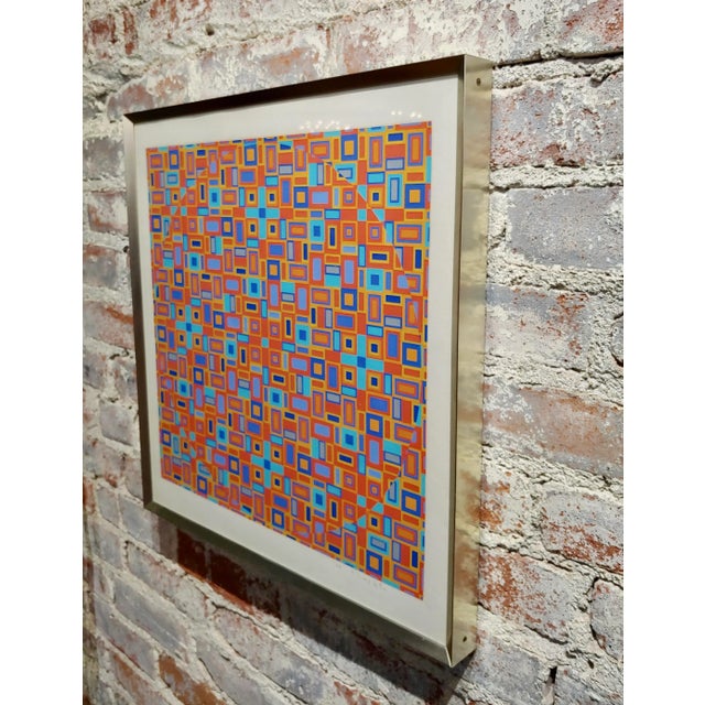 Glass Tohsinobu Onosato -Movement of Circles Signed Lithograph For Sale - Image 7 of 9