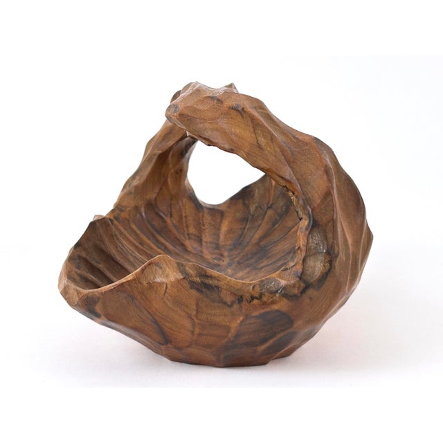 Anthroposophical Hand-Carved Wood Bowls, 1960s, Set of 2 For Sale - Image 9 of 18