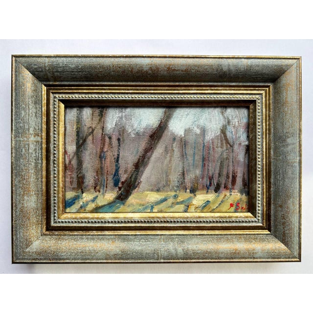 Framed Original Painting Plein Air Landscape by Valeriya Serova For Sale - Image 10 of 11