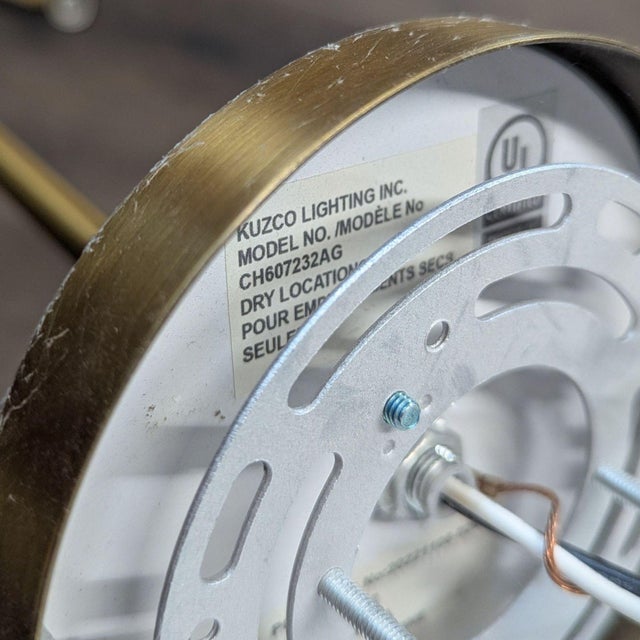 Contemporary Kuzco Lighting Claire Modern 8-Light Chandelier in Brushed Brass Finish For Sale - Image 4 of 8