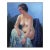 Seated Nude, Jalal Gharbi Oil on Canvas Painting For Sale
