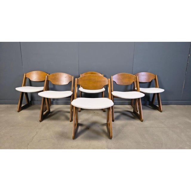 Vintage Brutalist Dining Chairs, 1960s, Set of 6 For Sale - Image 13 of 16