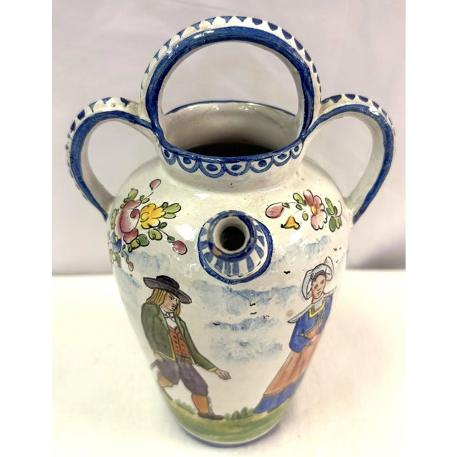 Mid 20th Century Vintage Signed French Faïence Hand Painted Pottery Teapot For Sale - Image 5 of 12