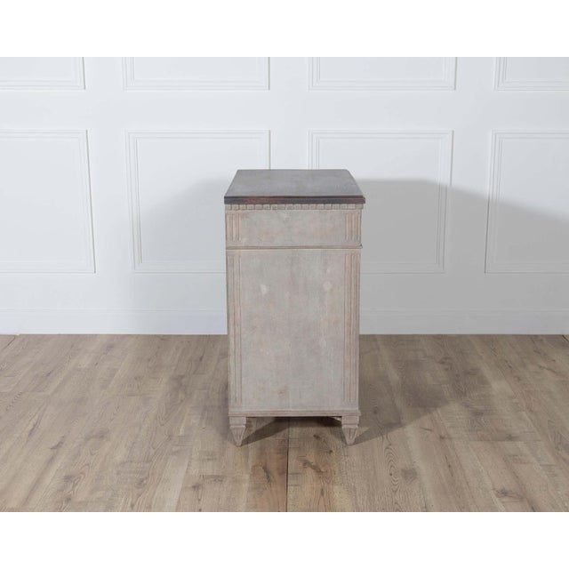Wood Mid 20th Century Swedish Gustavian Painted Chest of Drawers For Sale - Image 7 of 8