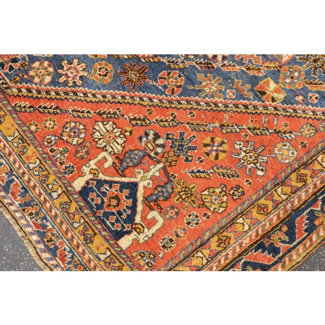 Antique Qashqai Rug 4'9'' x 6'8'' For Sale - Image 12 of 12