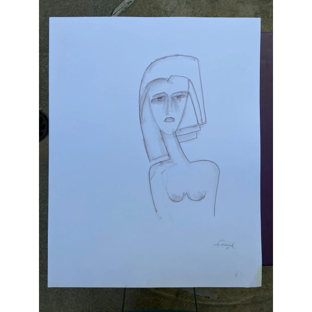 Early 21st Century André Ferrand, Portrait 4, 2011, Paper For Sale - Image 5 of 6