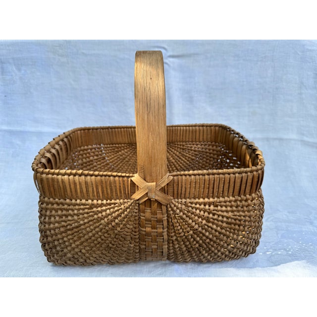 1980s Large Mildred Youngblood Signed Basket For Sale - Image 5 of 7